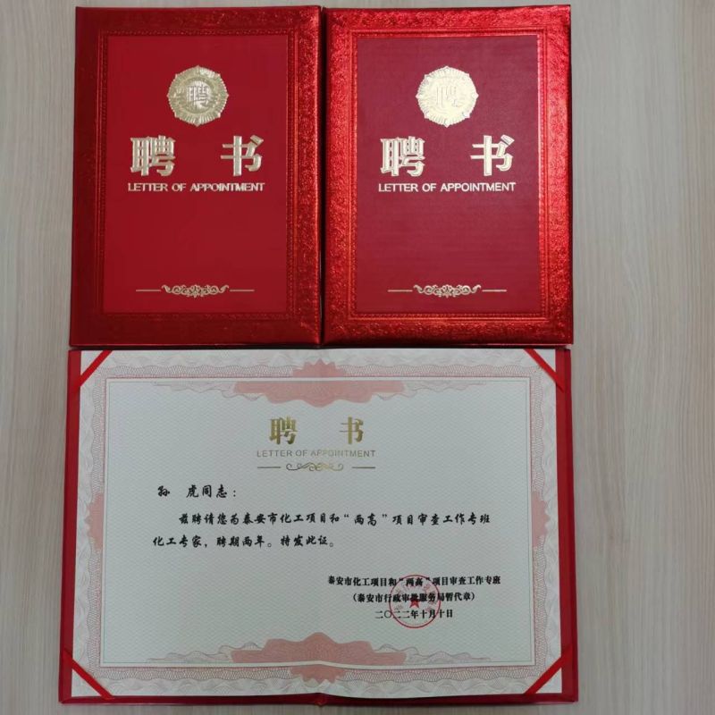 孫虎等三名同志喜獲泰安市化工項(xiàng)目和“兩高”項(xiàng)目